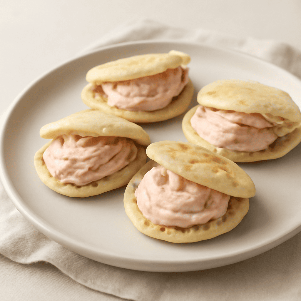 Mini piadine con mousse al prosciutto