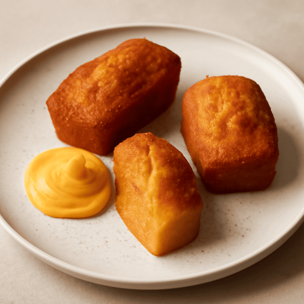 Mini Plum Cake alle spezie e crema al mango e zenzero