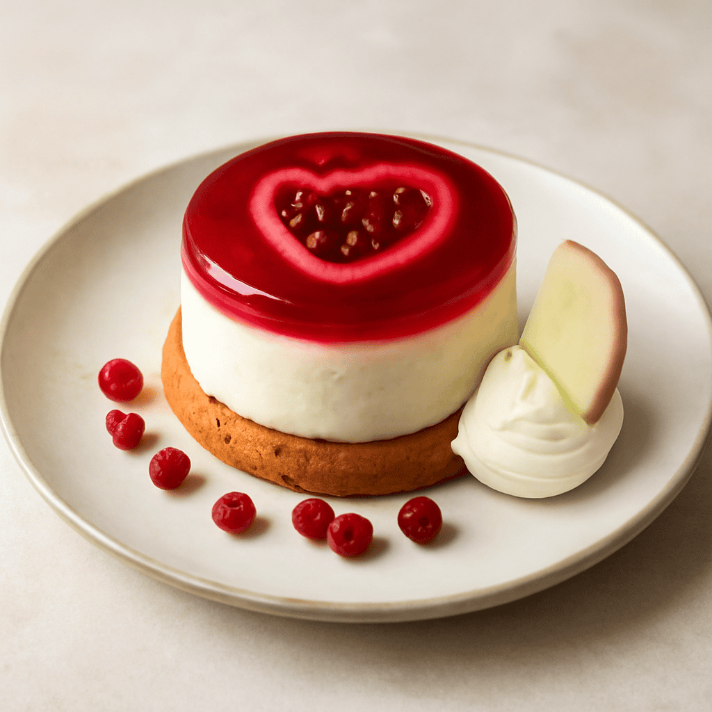 Mousse di mela con cuore di melograno