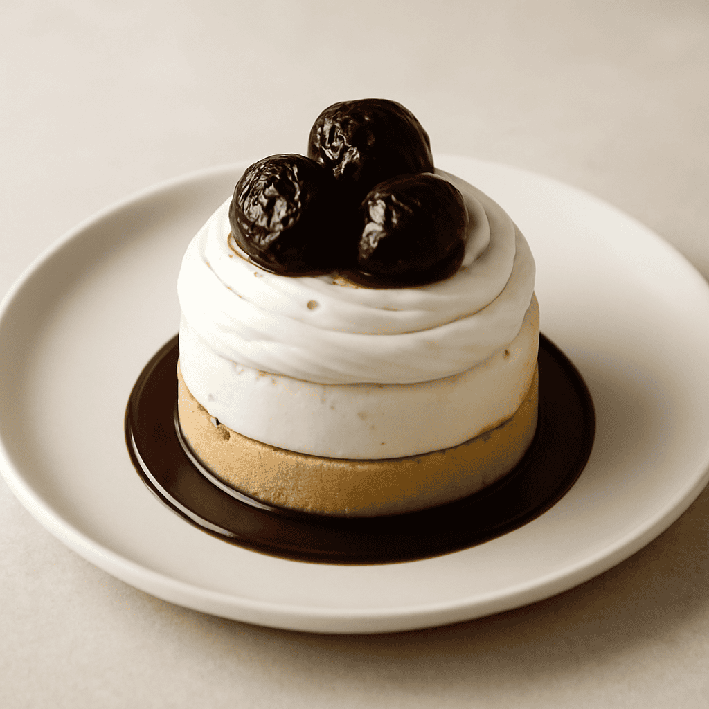 Mousse ricotta e prugne