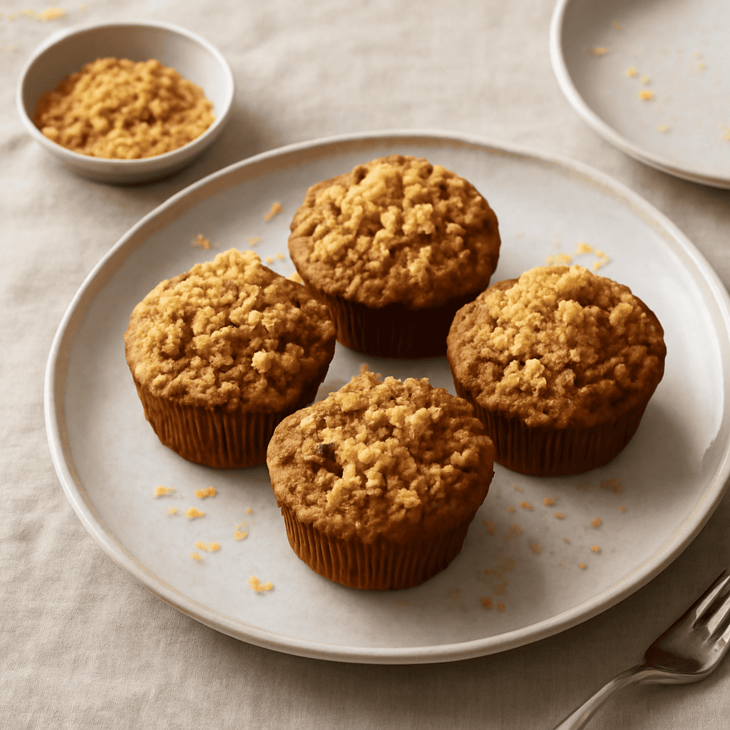 Muffin integrali allo zenzero con crumble al limone