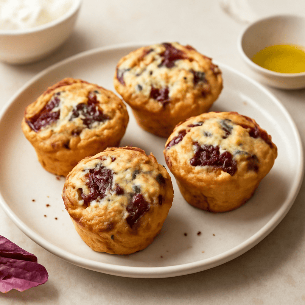 Muffin salati radicchio e gorgonzola