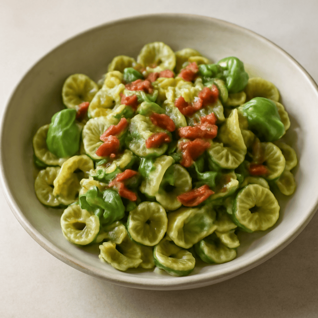 Orecchiette al pesto di zucchine e pancetta