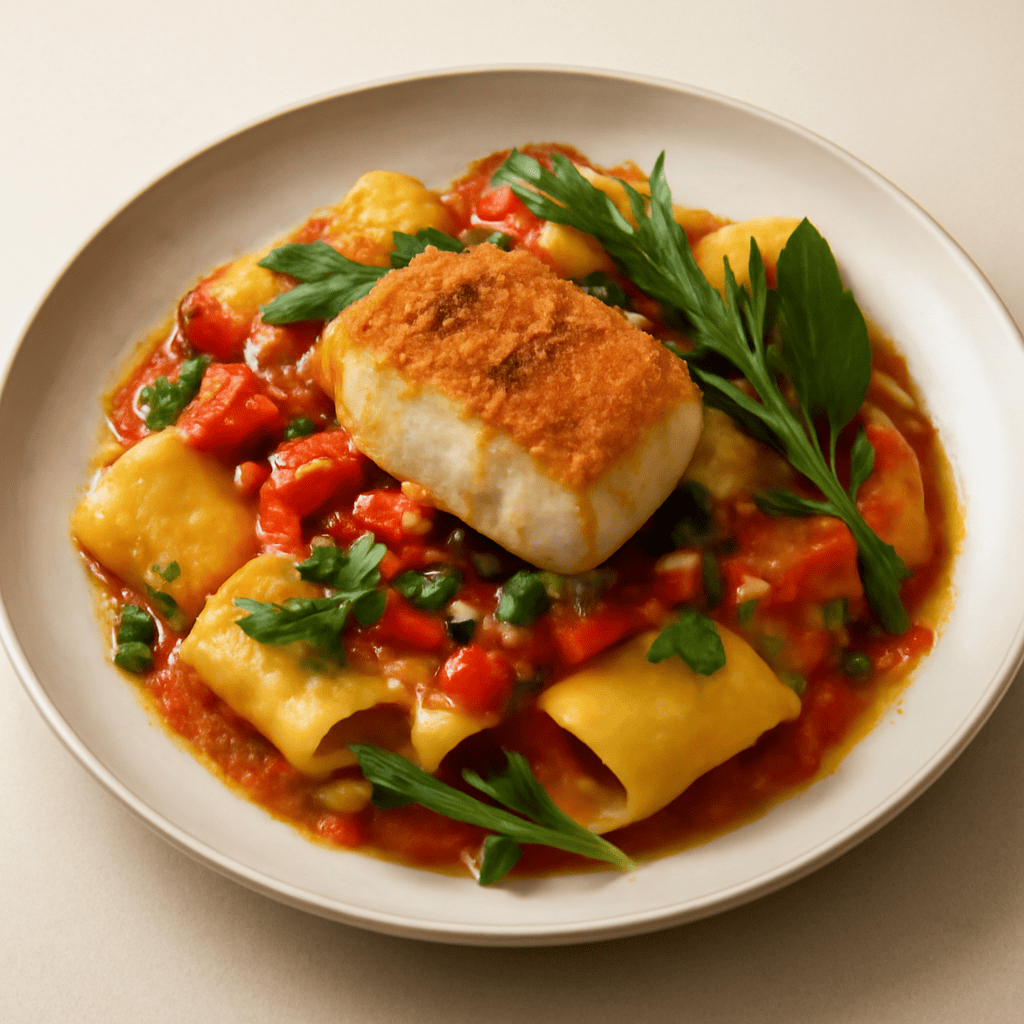 PACCHERI COL SUGO DI PESCATRICE ALLA LIGURE