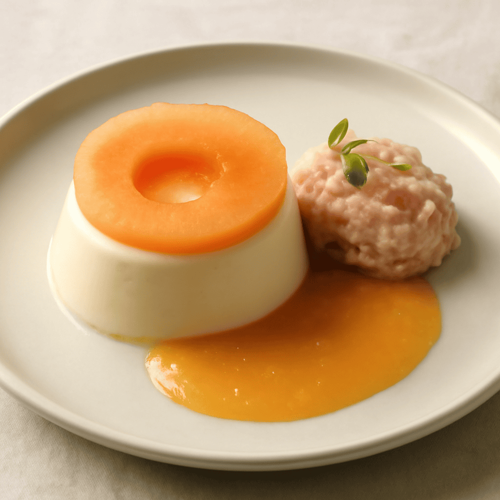 Panna cotta al melone con sorpresa