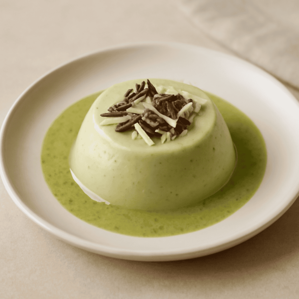 Panna cotta al the verde