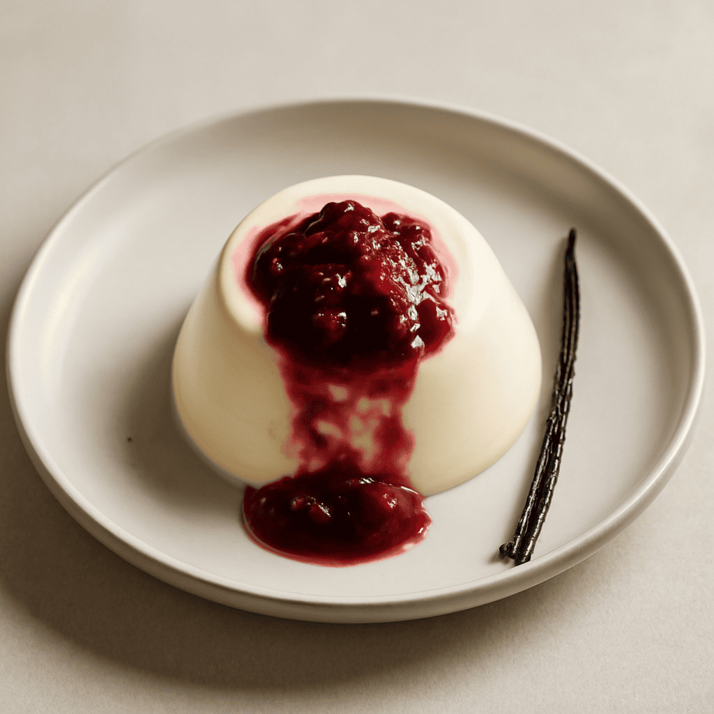 panna cotta di soia e vaniglia