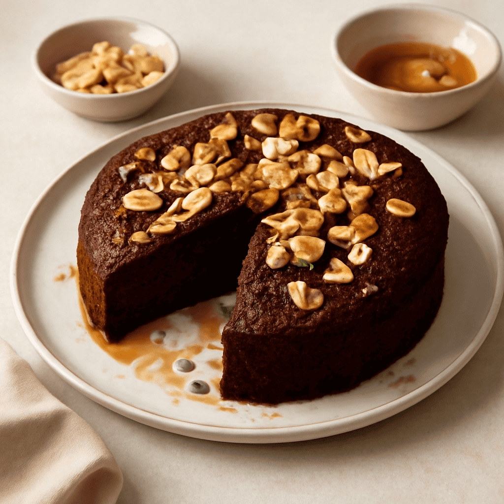 Plum cake al cacao con zenzero e mandorle