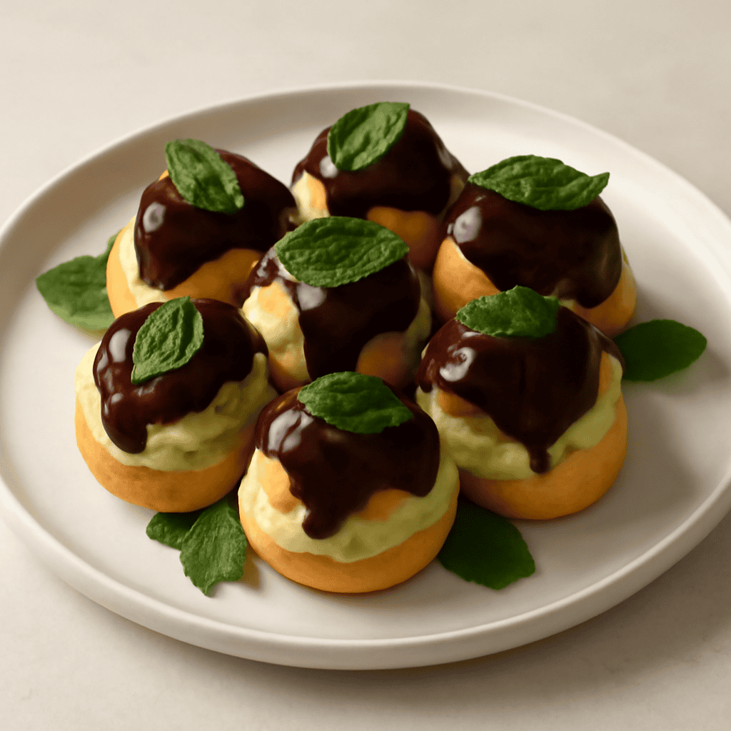 Profiterol aromatizzato alla menta