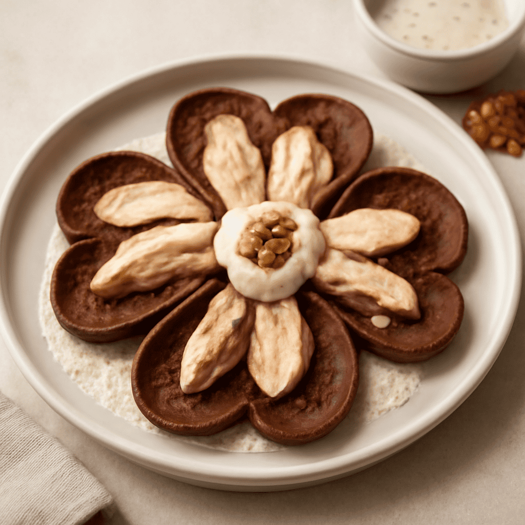 QUADRIFOGLIO DI CREPES SALATE AL CACAO