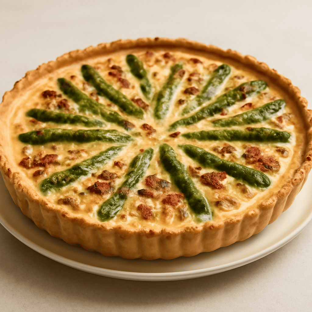 Quiche con asparagi e pancetta