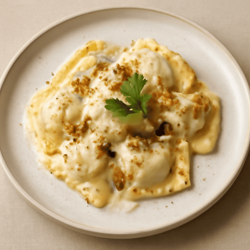 Ravioli con farcia di gorgonzola e noci