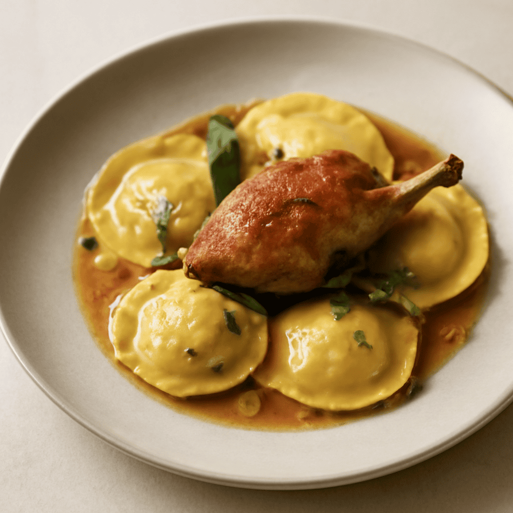 Ravioli ripieni di quaglia