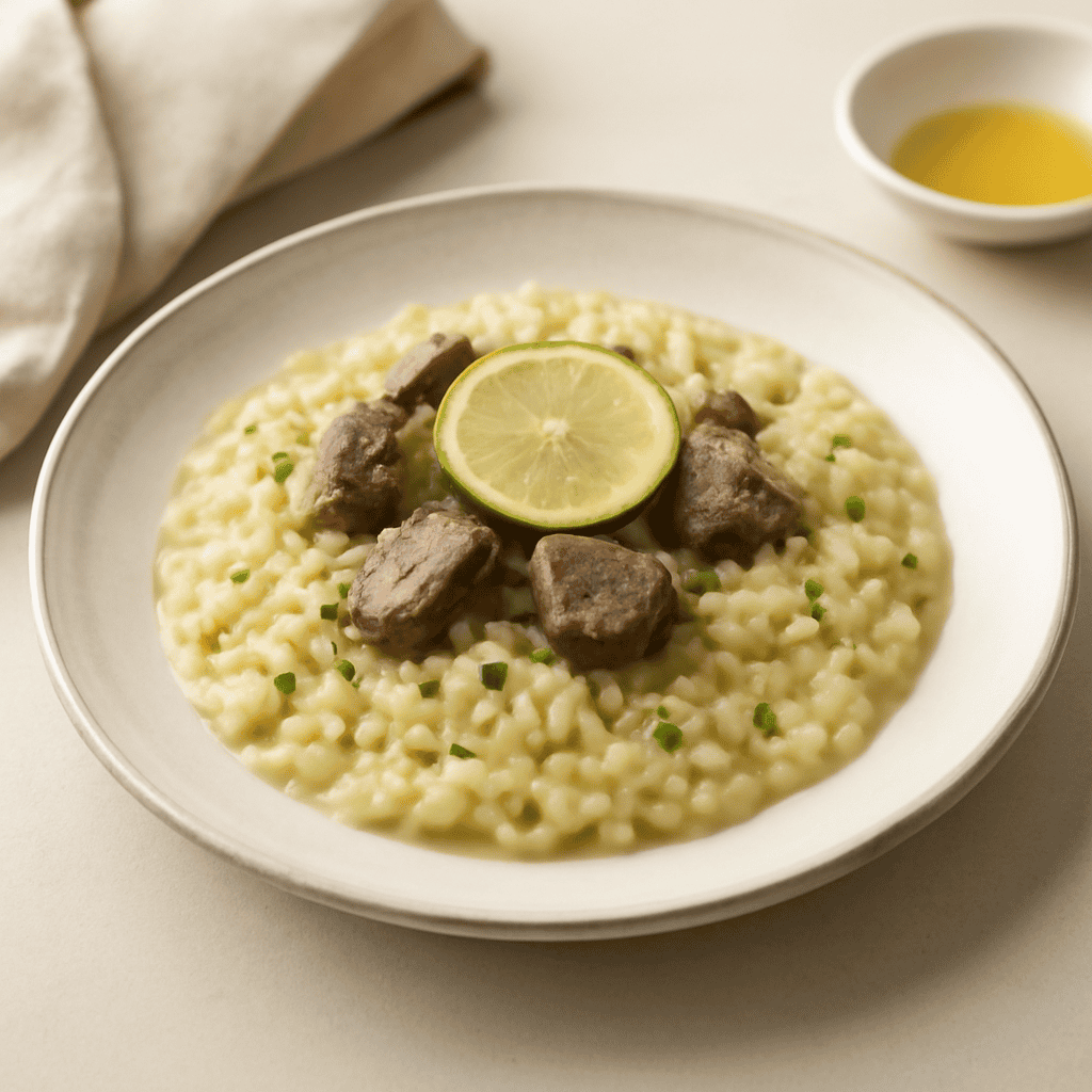 risotto agnello e bergamotto