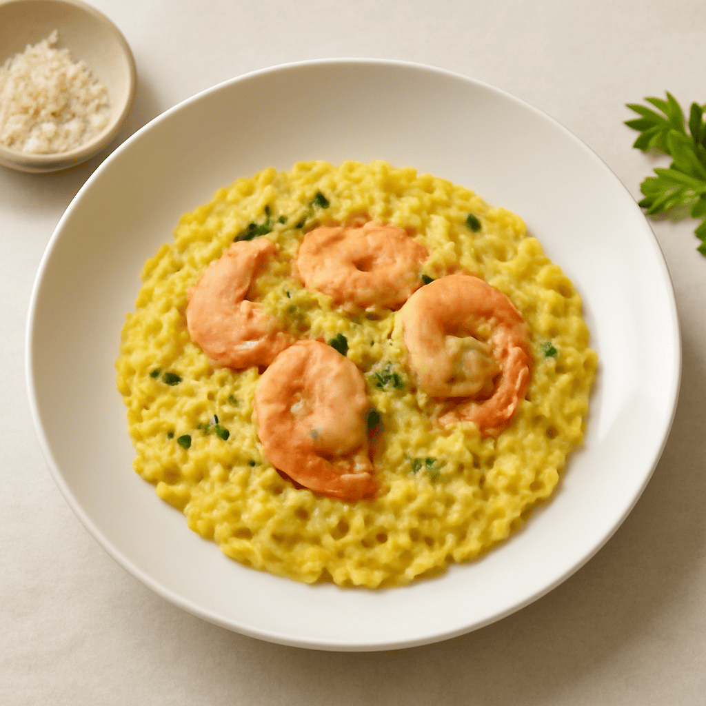 Risotto ai gamberi con zafferano