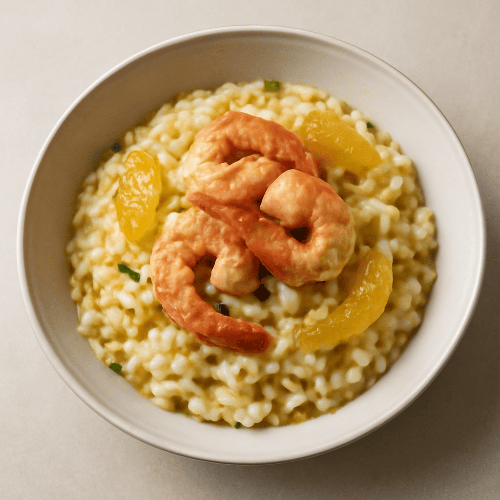 Risotto ai gamberi e arancio