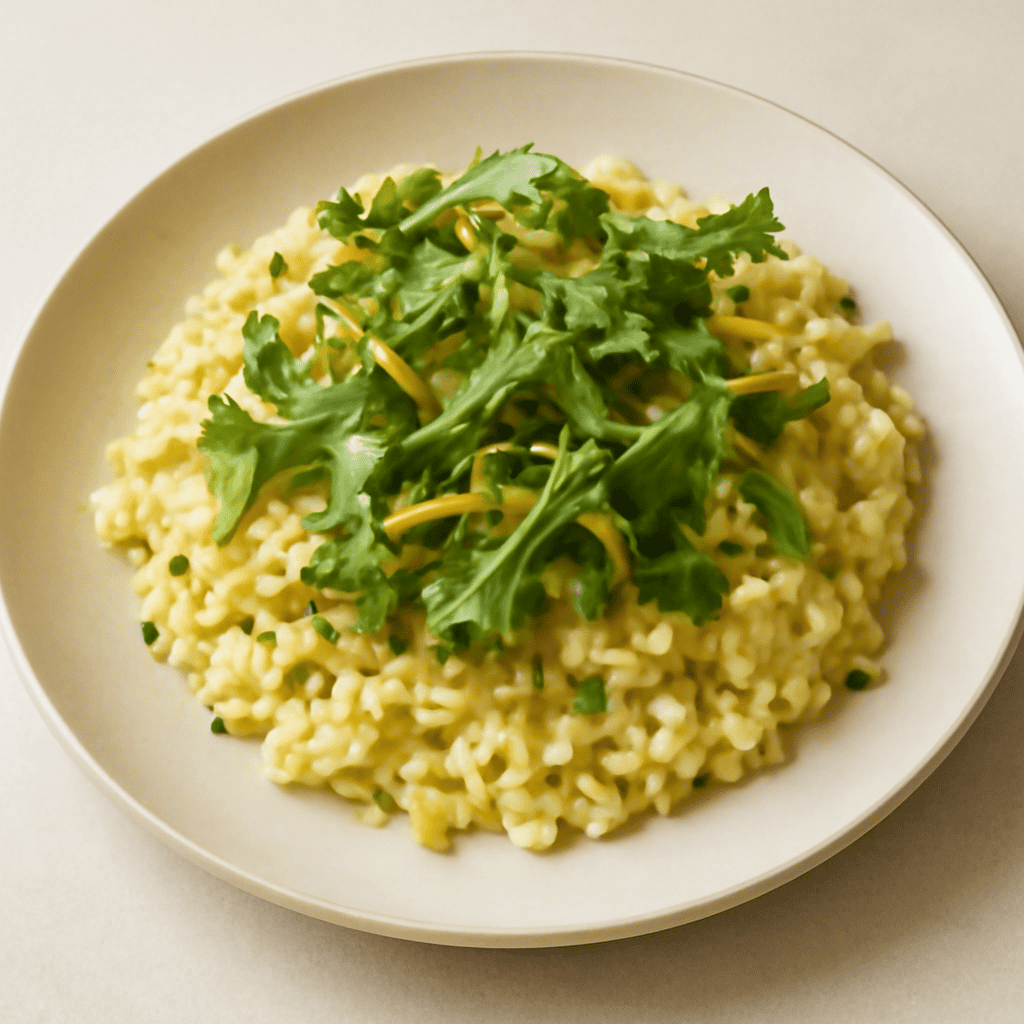 Risotto al limone rucola e pistacchio