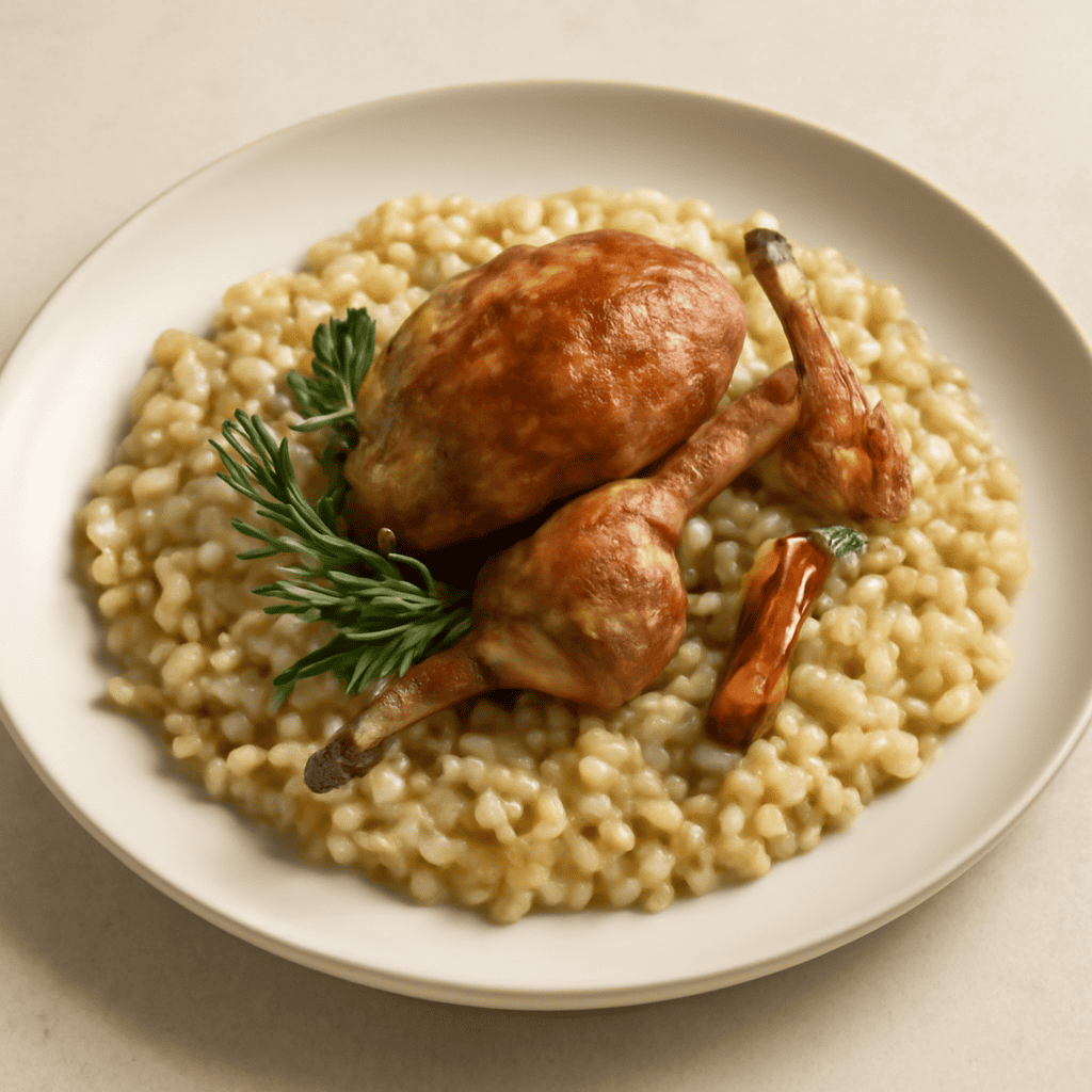 Risotto alla quaglia e cannella