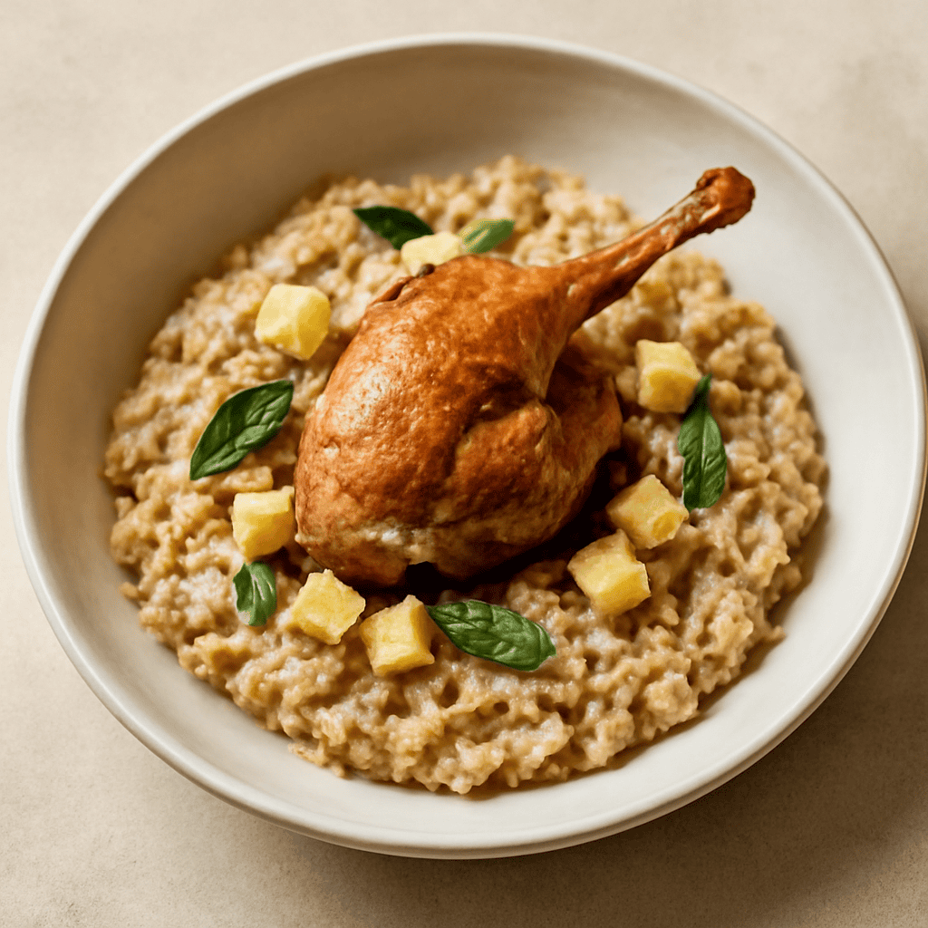 risotto di quaglia con mela e cannella