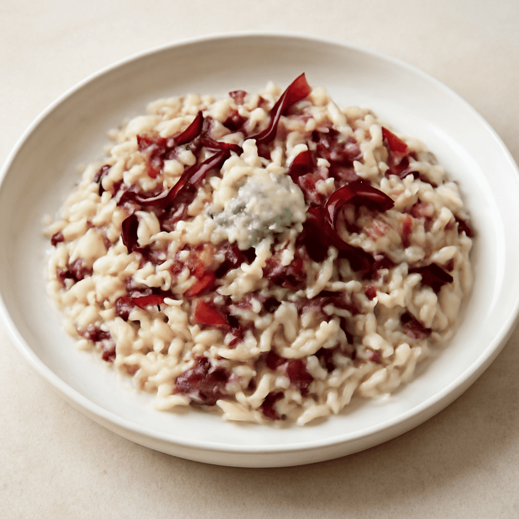 Risotto radicchio speck e gorgonzola