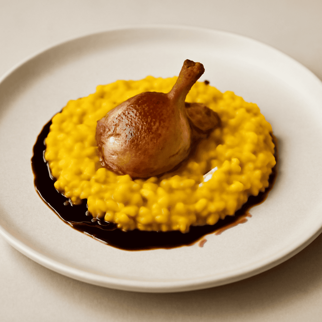 risotto zafferano e quaglia