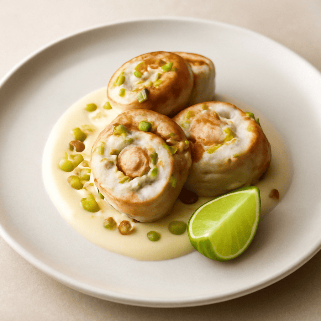 Rollè di pollo con gambero e pistacchi