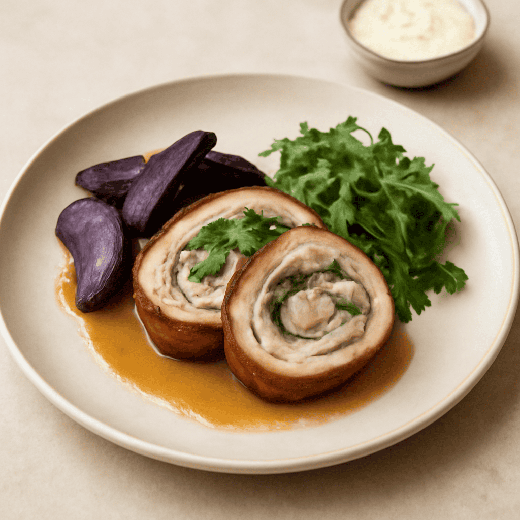 Rotolino di arista mascarpone e rucola