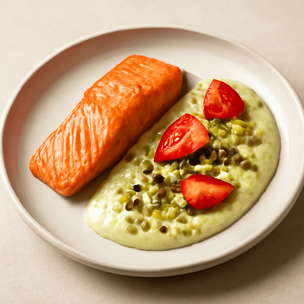 salmone yogurt e avocado