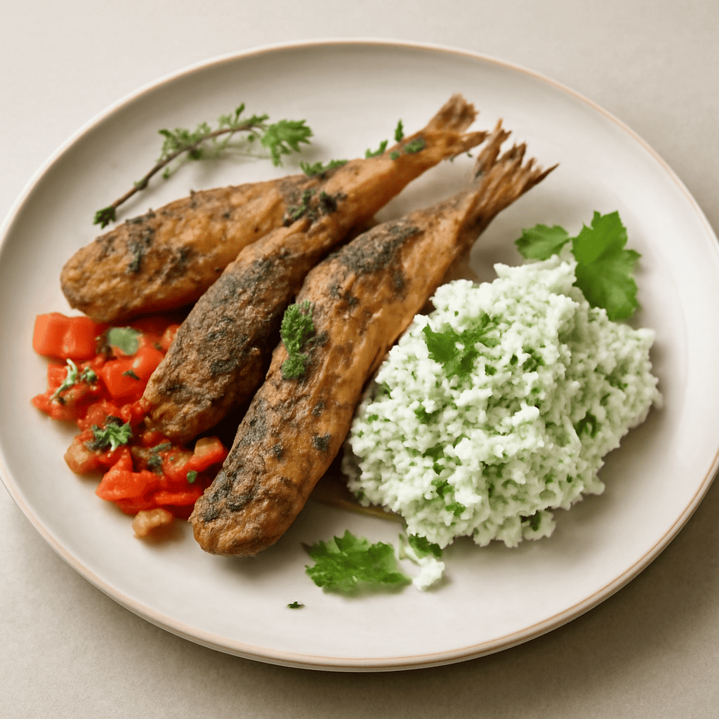 Sarde fritte con ricotta erborinata