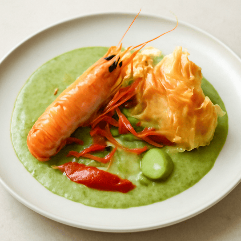 SCAMPI IN SALSA DI ZUCCHINE