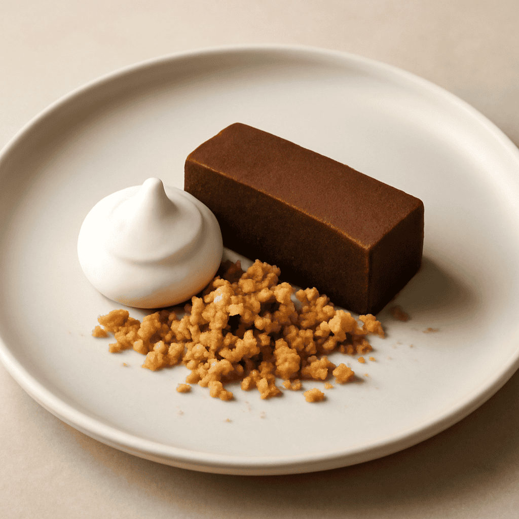 Semifreddo alla liquirizia con crumble