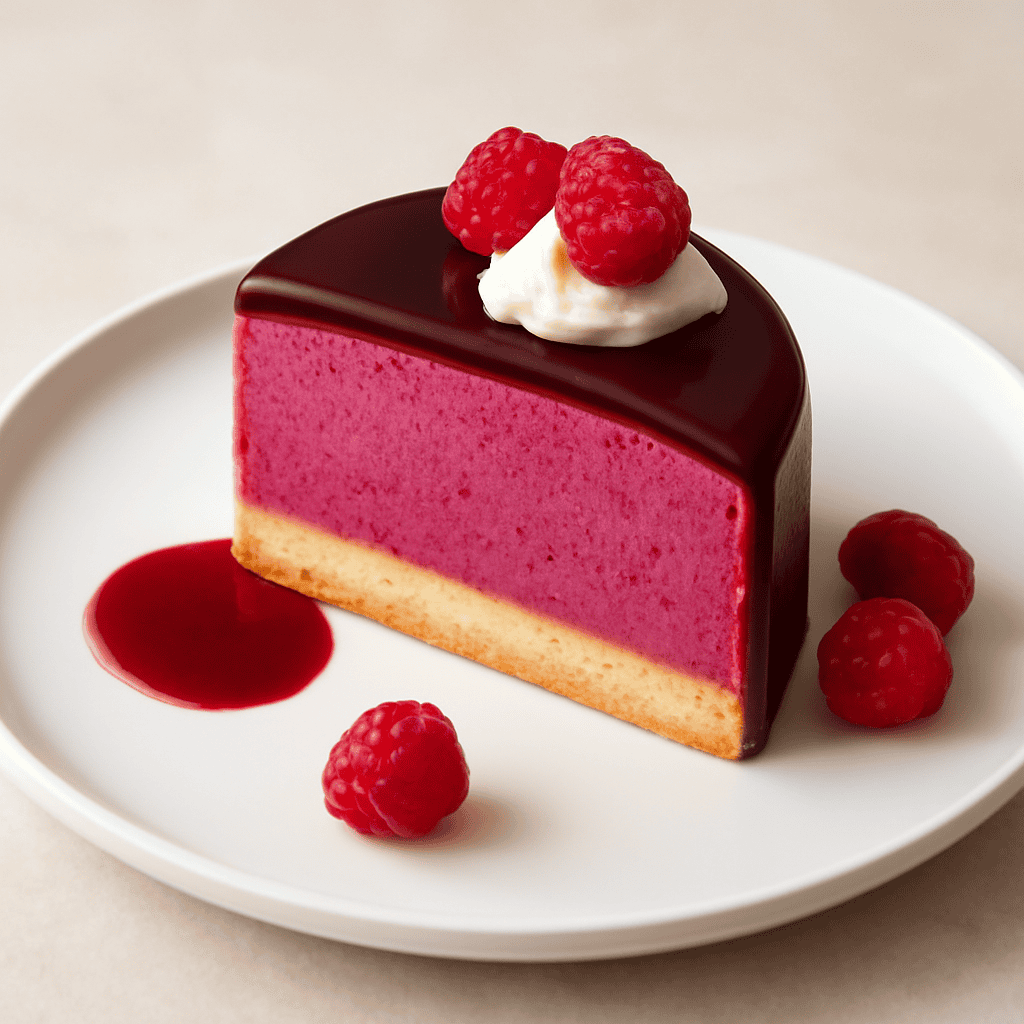 semifreddo barbabietola e lamponi