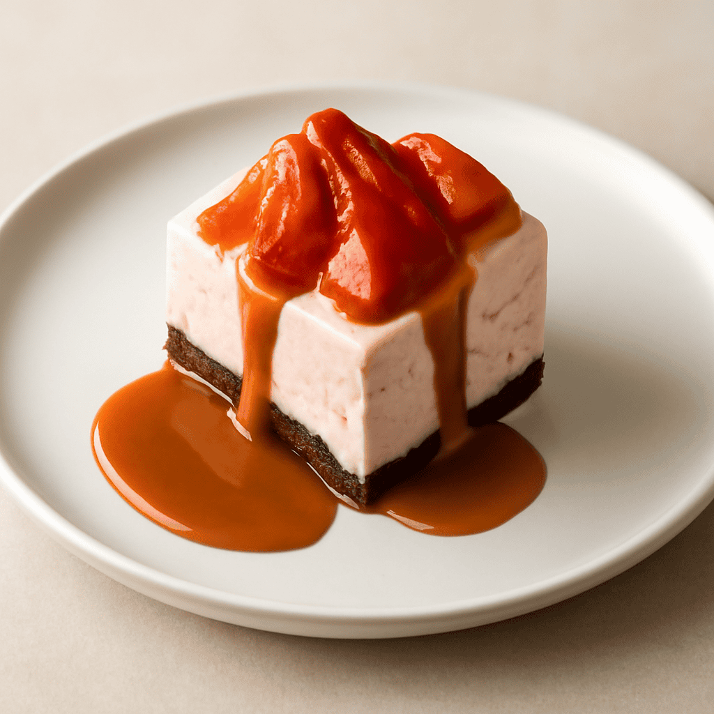 Semifreddo fragola e caramello mou