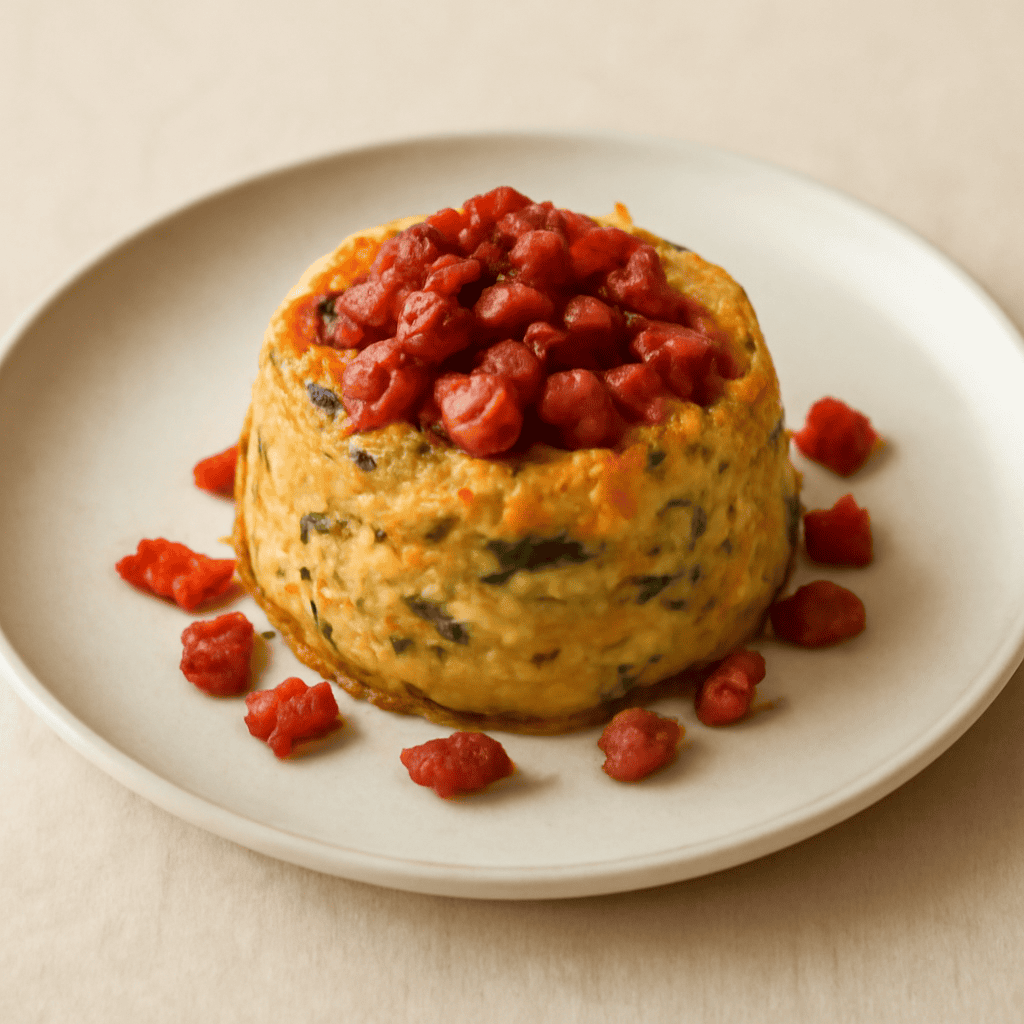 Sformatino di verdure con pancetta croccante