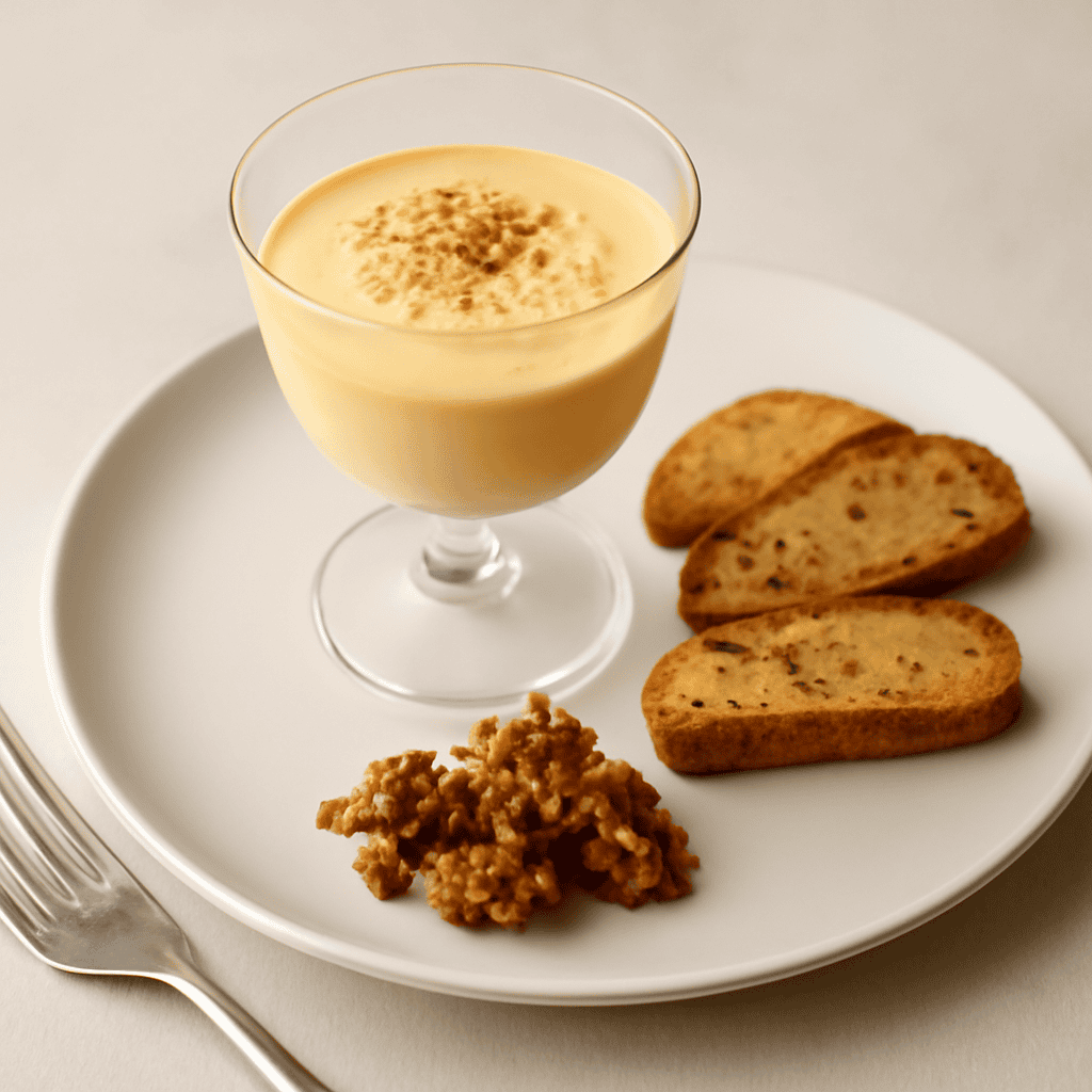 Spumone di zabaione con cantucci al profumo di marsala