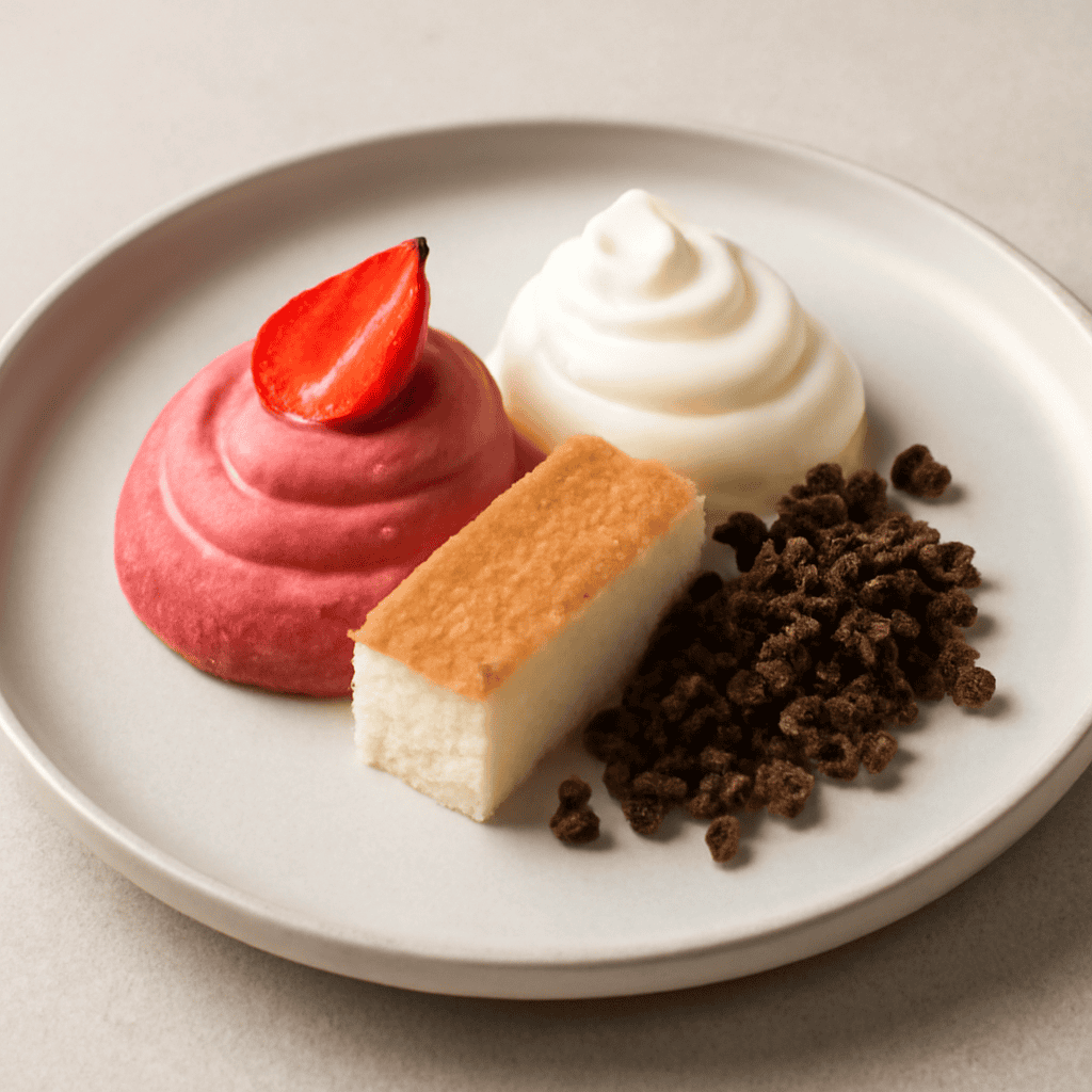 SPUMOSO ALLA FRAGOLA E YOGURT CON CRUMBLE AL CIOCCOLATO