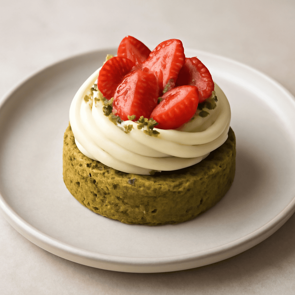 Torta al pistacchio con cioccolato bianco e fragole