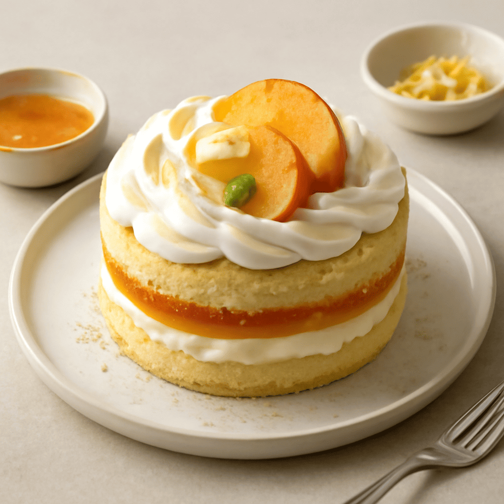 TORTA AL PROFUMO DI LIMONCELLO E PESCA