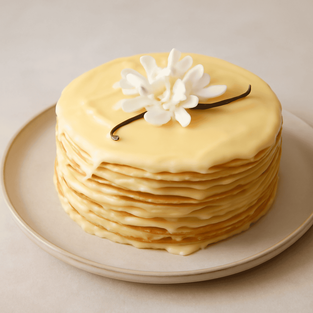 Torta di crepes senza glutine e latticini