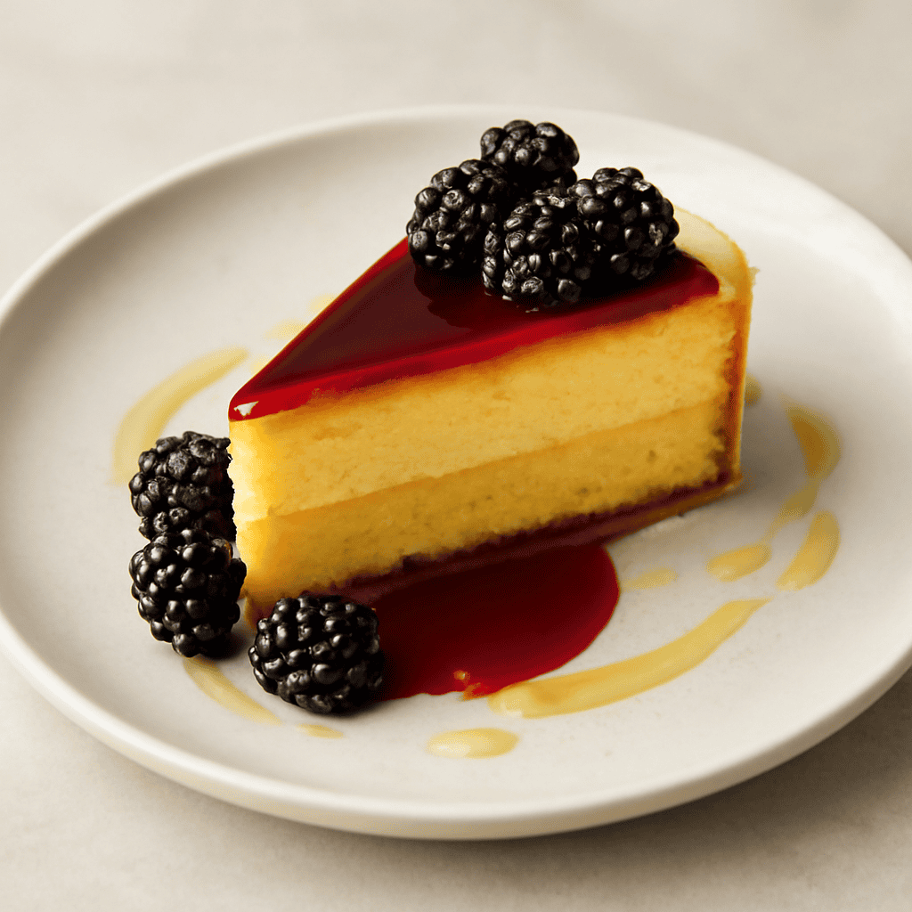Torta di miele, more e zafferano