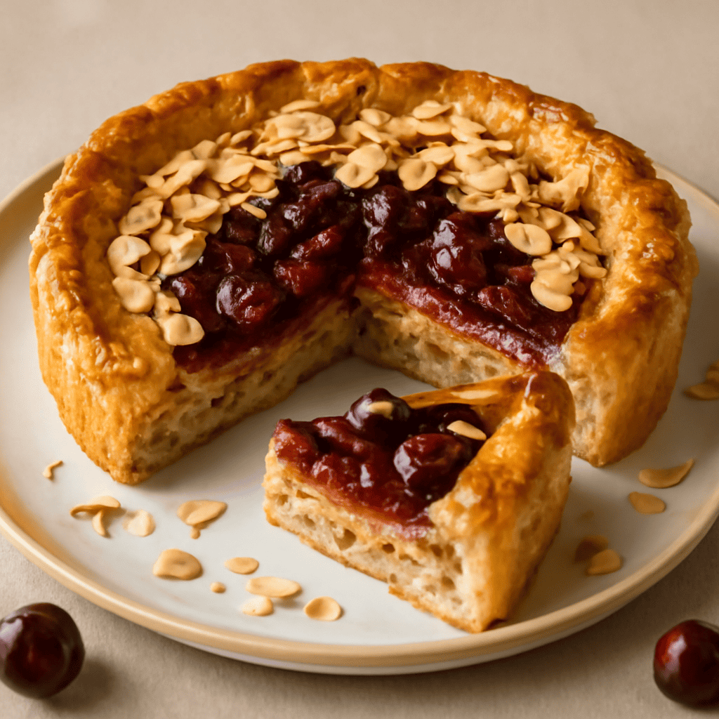 Torta di sfoglia al farro e amarene