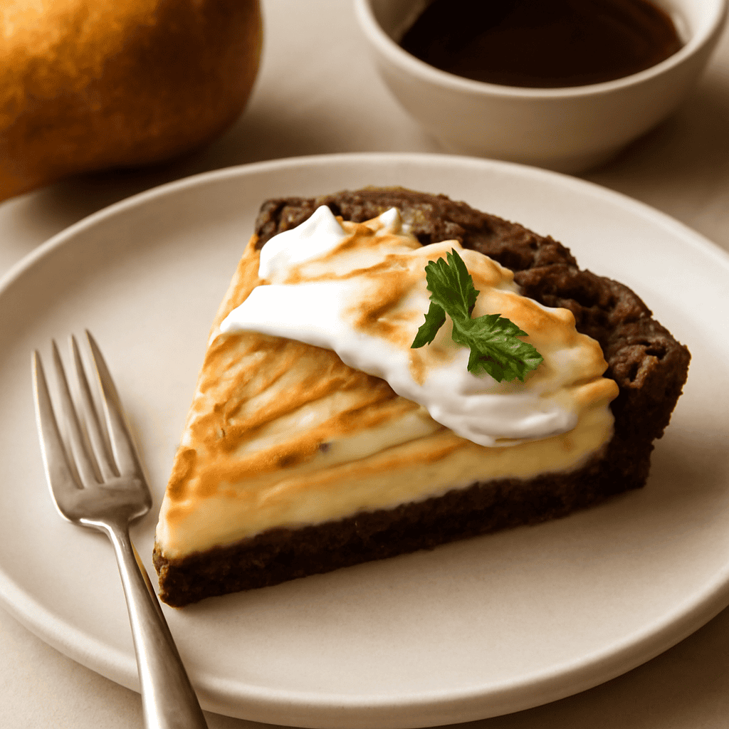 torta pere e cioccolato al profumo di rum e menta.