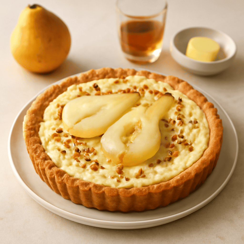 Torta ricotta e pere