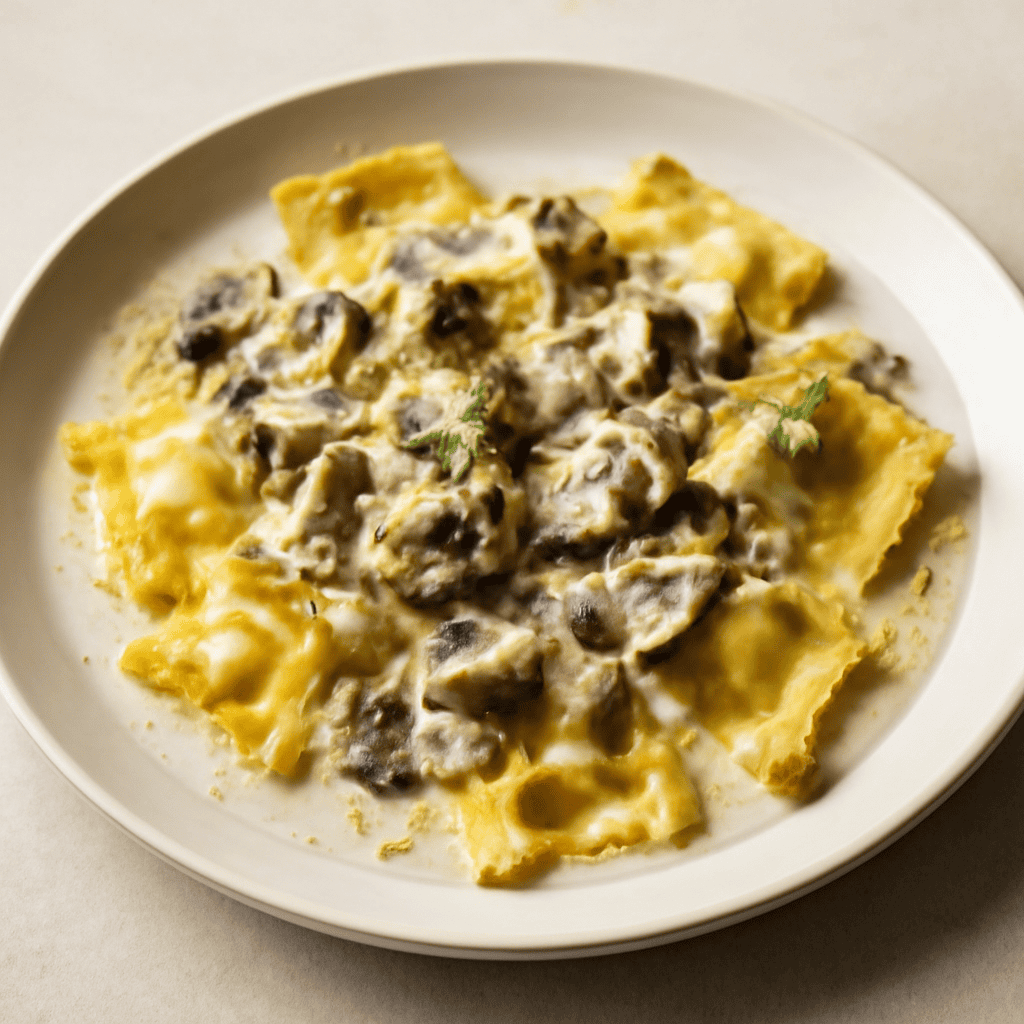 tortelli e funghi