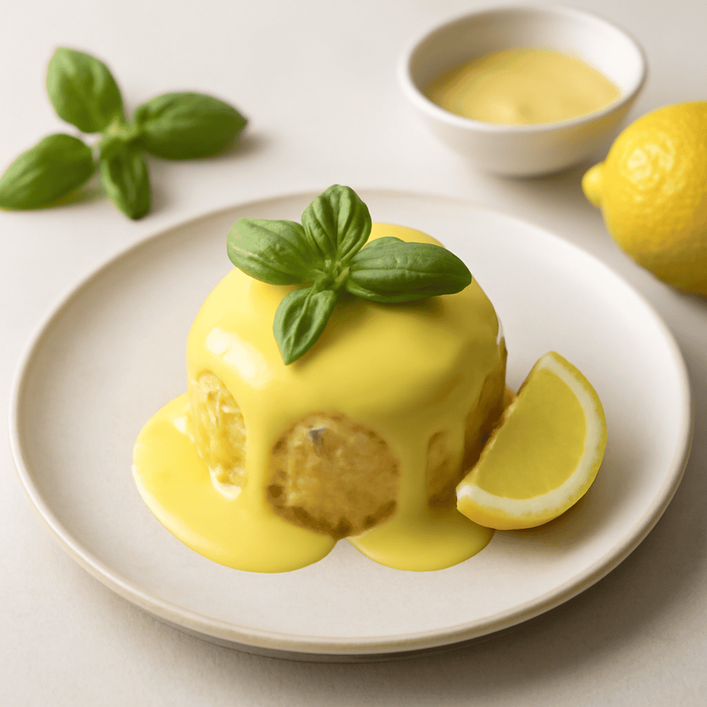 Tortino al limone e basilico