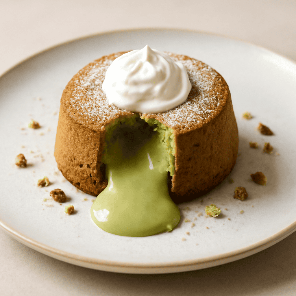 Tortino al pistacchio con cuore morbido