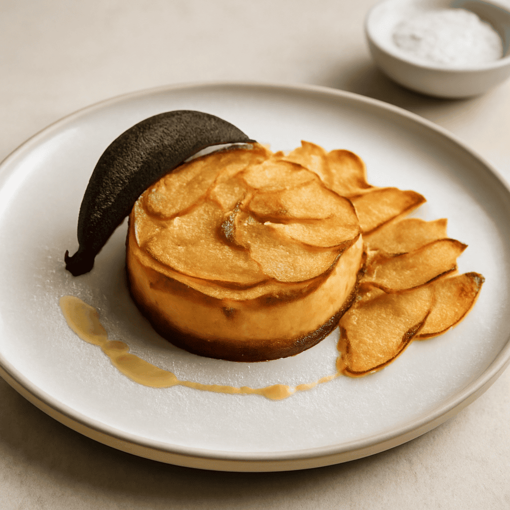 Tortino alle pere e chips