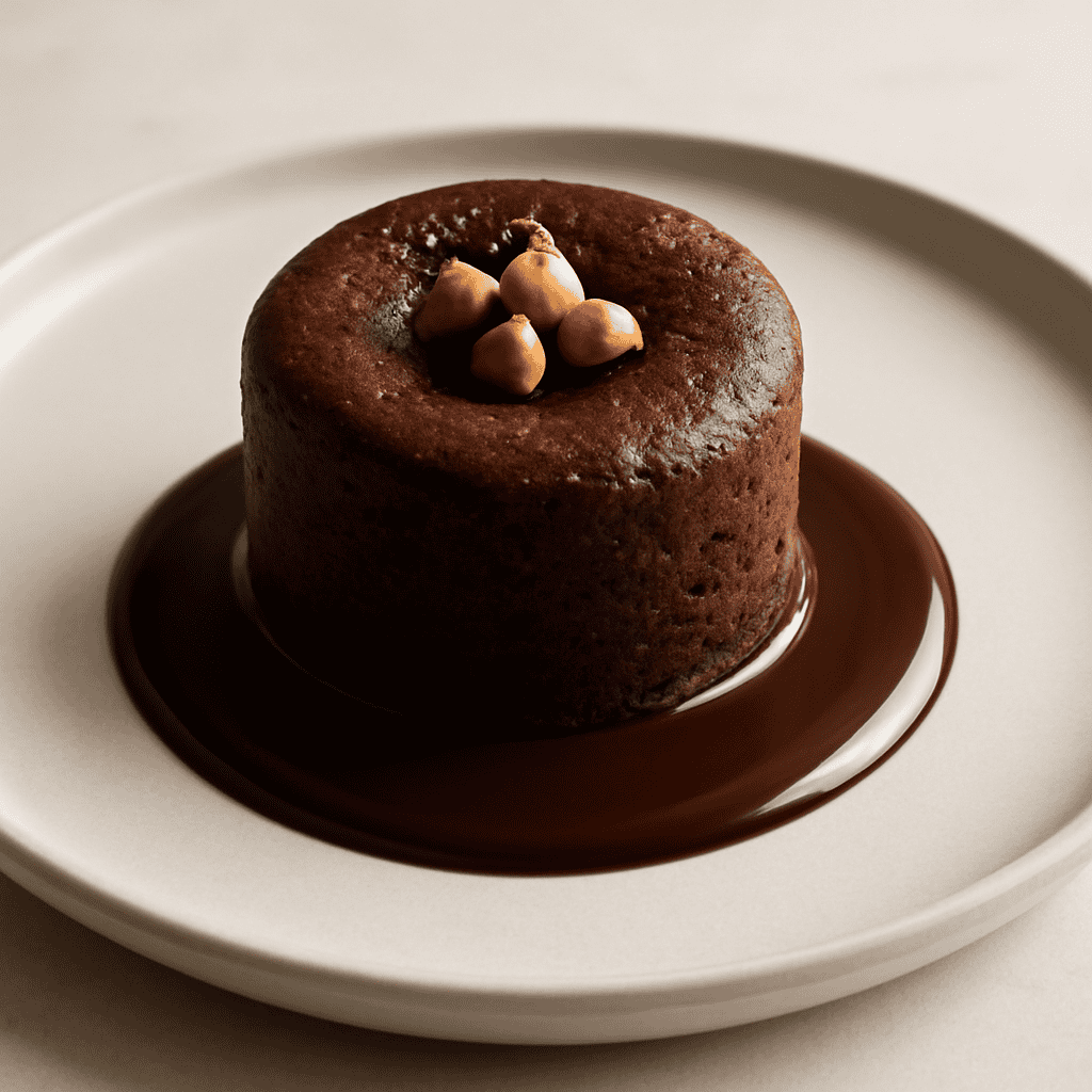 Tortino cioccolato e nocciole su ganache fondente