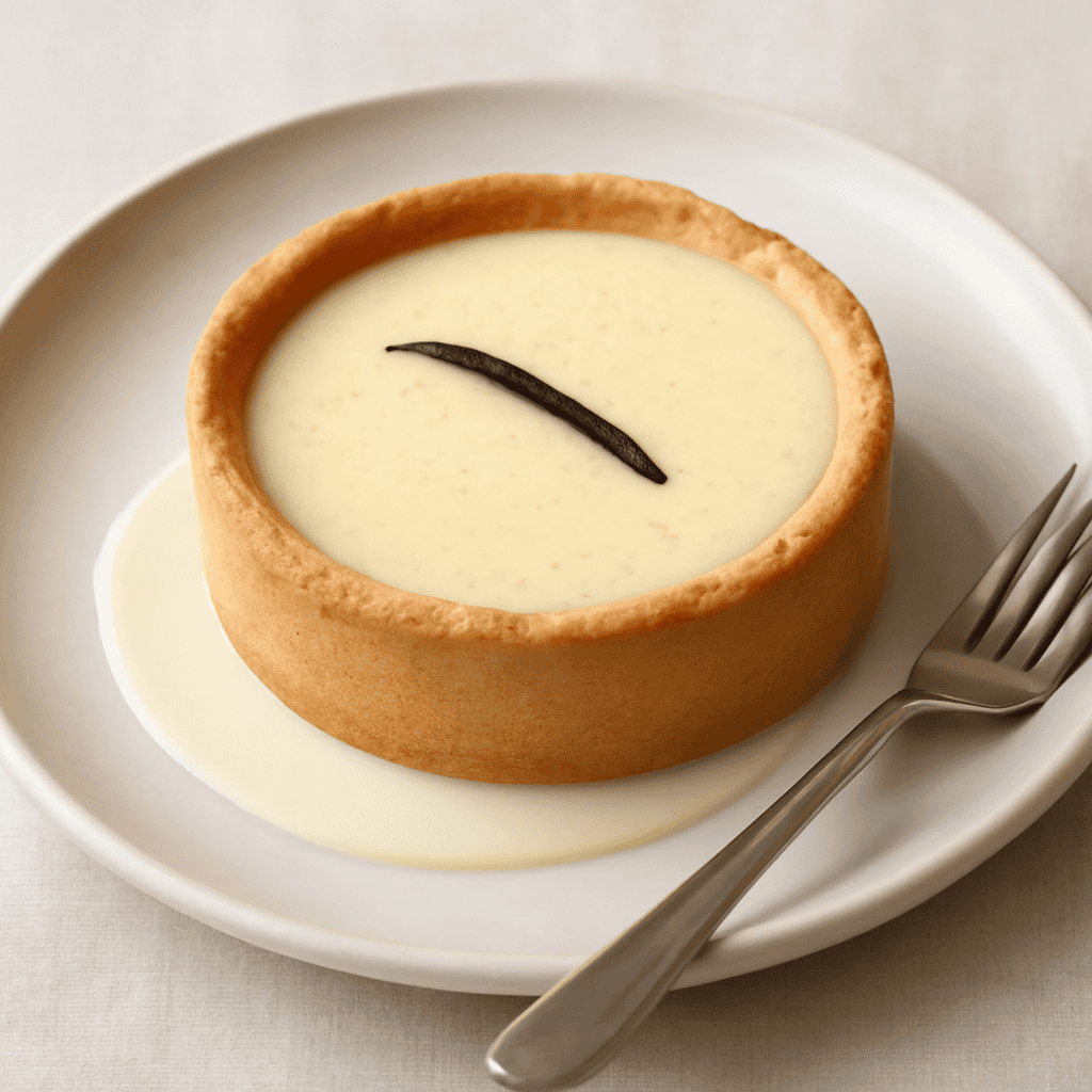 Tortino con flan alla vaniglia