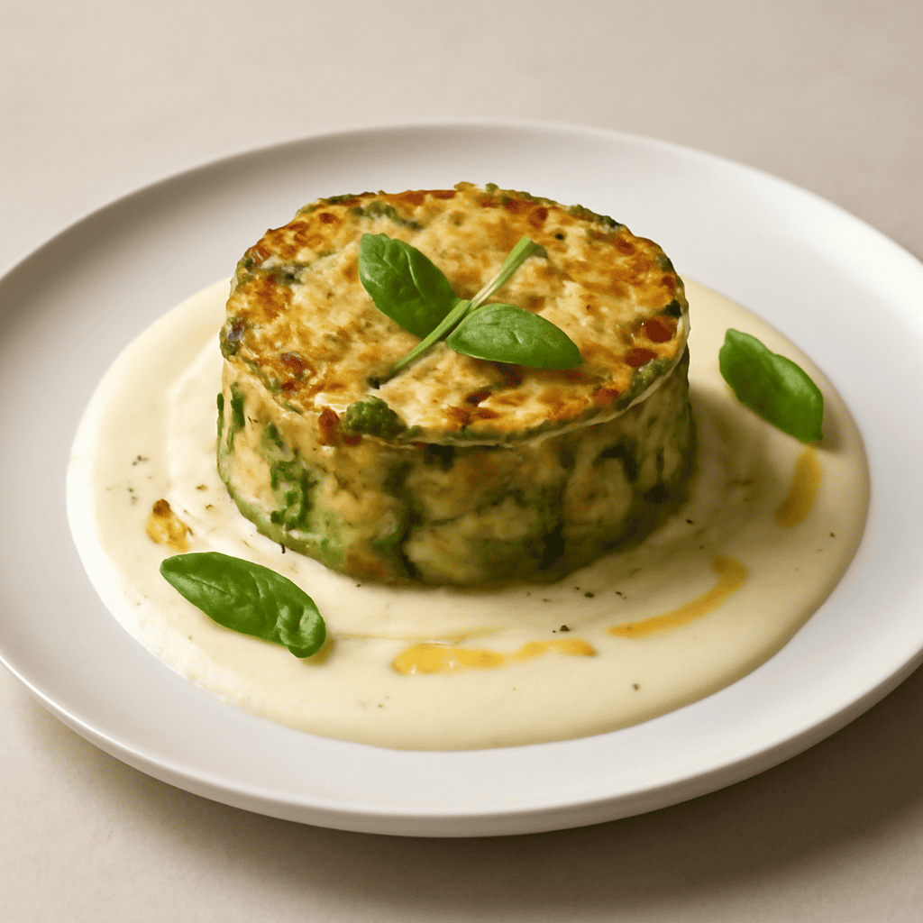 TORTINO DI ZUCCHINE CON CREMA AL PARMIGIANO